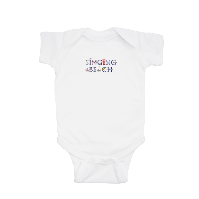 singing beach baby snap up short sleeve