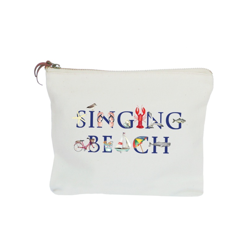singing beach zipper pouch