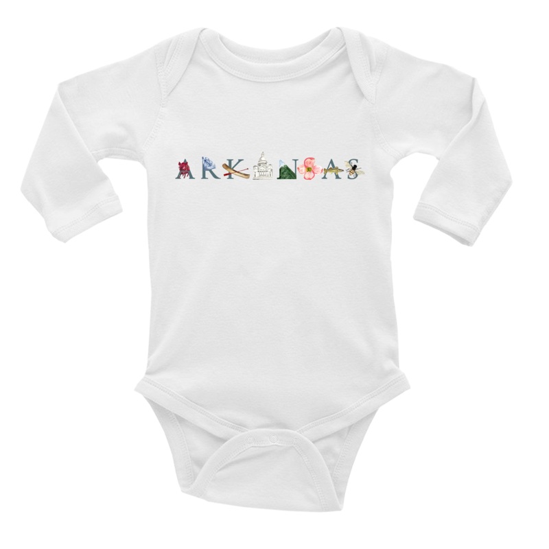 Arkansas baby snap up long sleeve