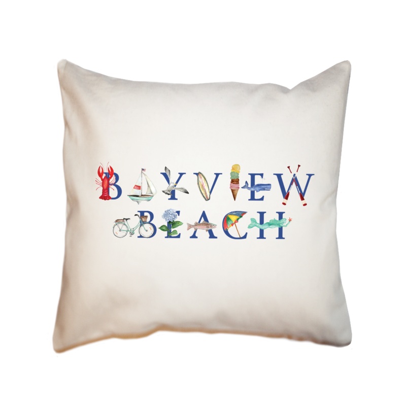bayview beach square pillow