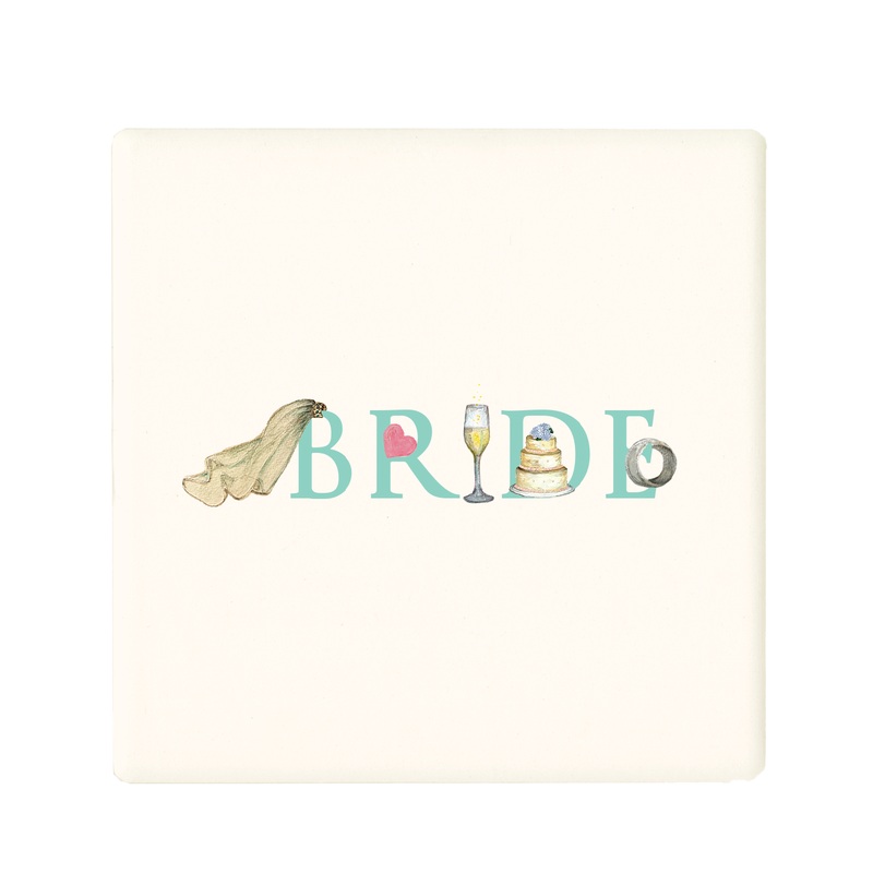 bride illu-stated coaster