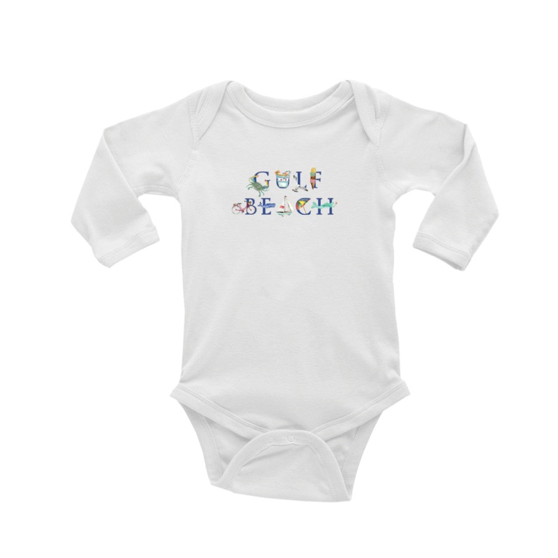 gulf beach baby snap up long sleeve