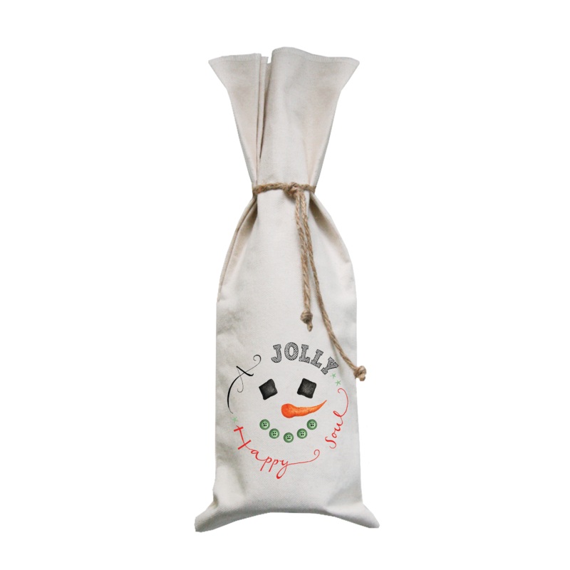 jolly snowman wine bag