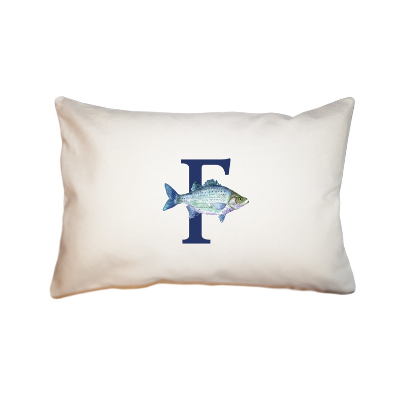 nautical alphabet – F rectangle pillow