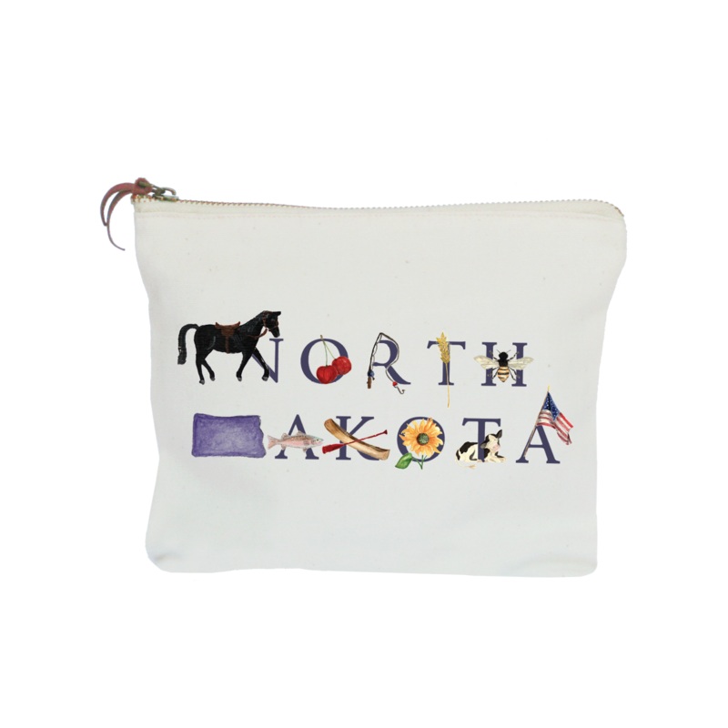 North Dakota zipper pouch