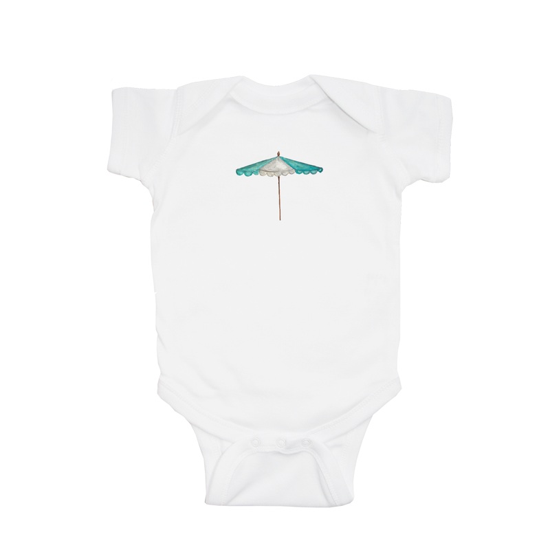 seafoam beach umbrella baby snap up short sleeve