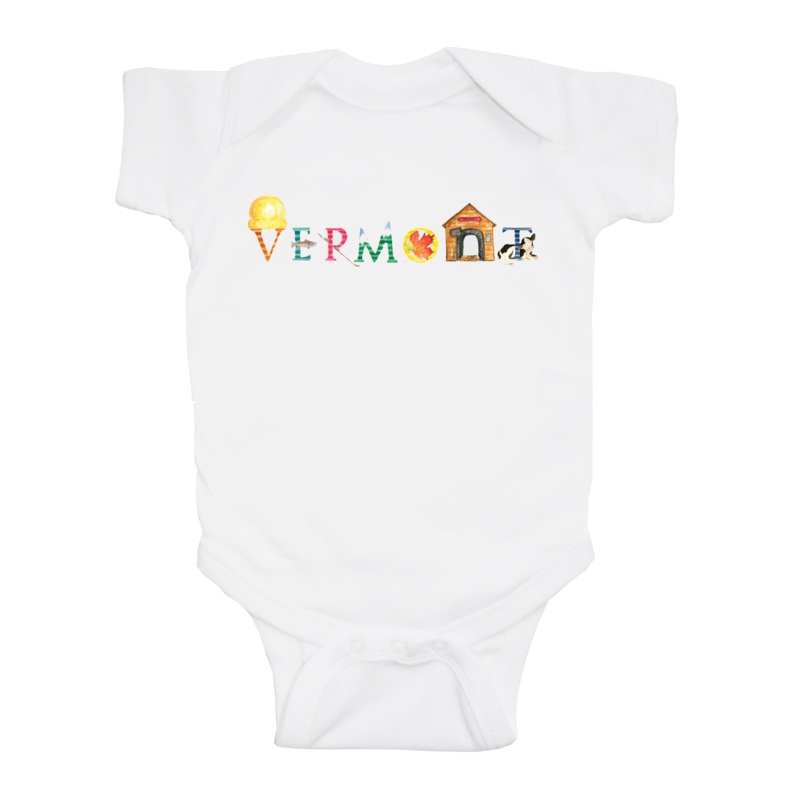 Vermont baby snap up short sleeve