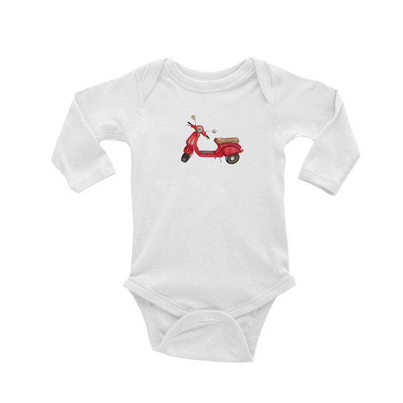 vespa baby snap up long sleeve