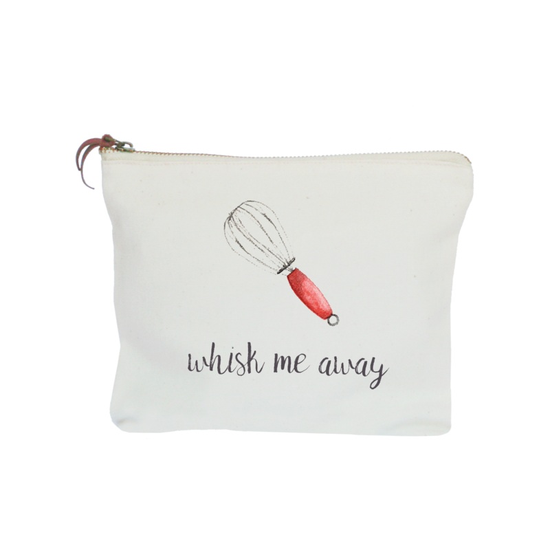 whisk me away zipper pouch