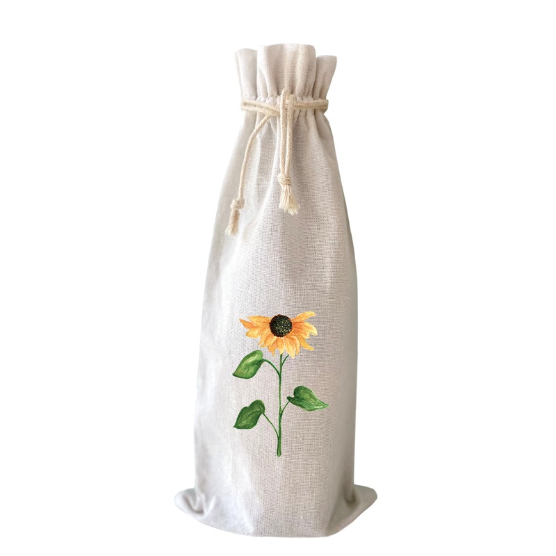 black eyed susan wine bag