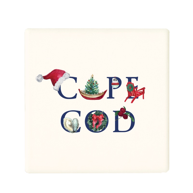 cape cod holiday coaster