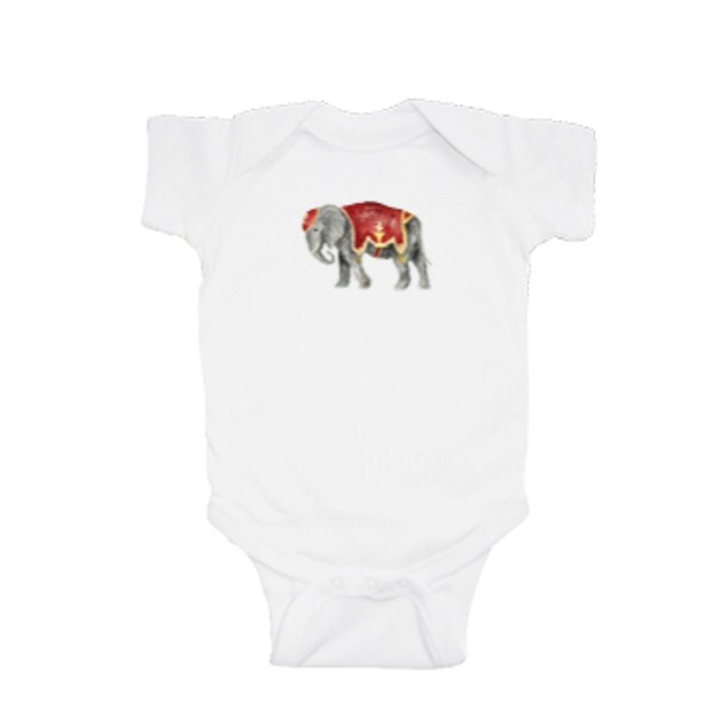 elephant baby snap up short sleeve