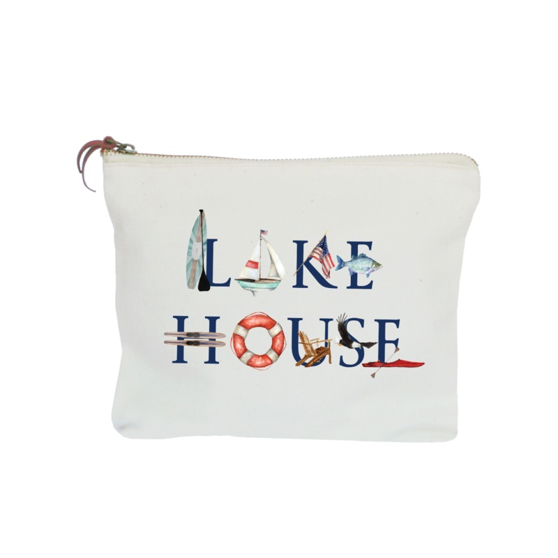 lake house zipper pouch