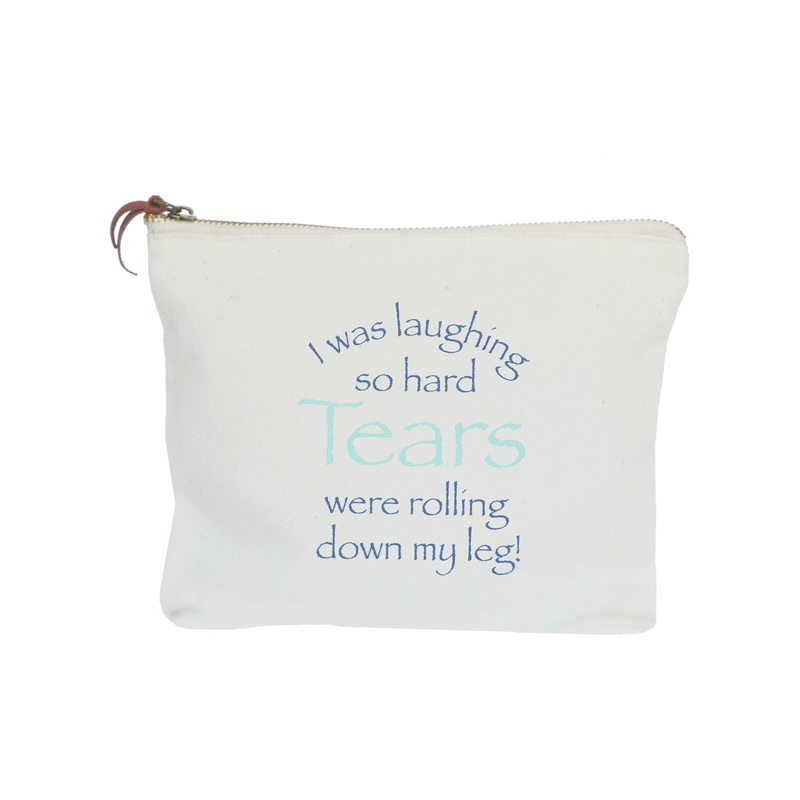 laughing so hard zipper pouch