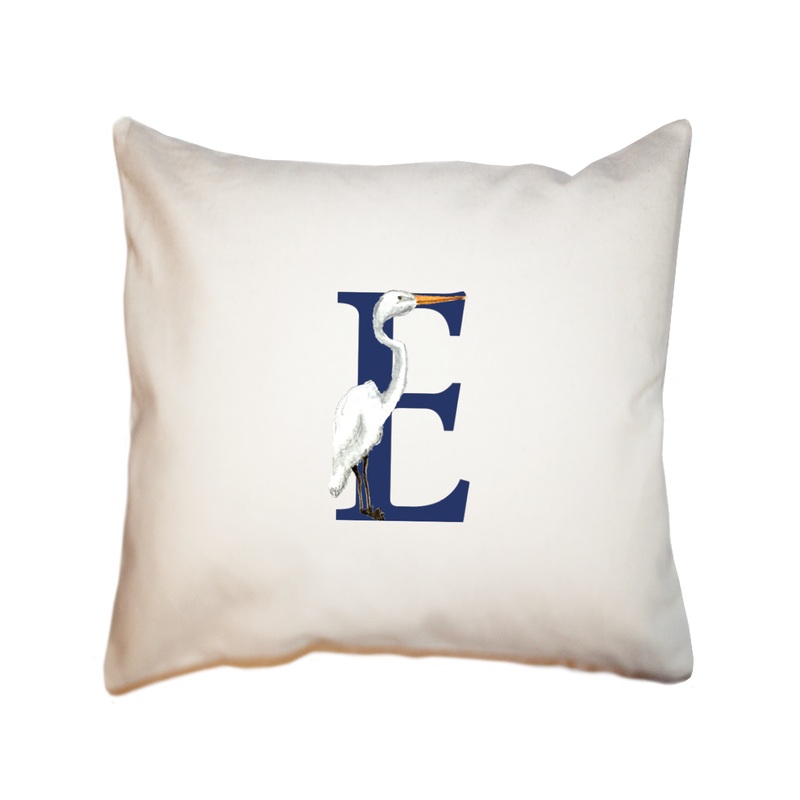 nautical alphabet – E square pillow
