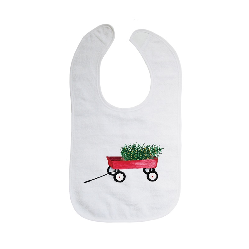 red wagon with tree bib