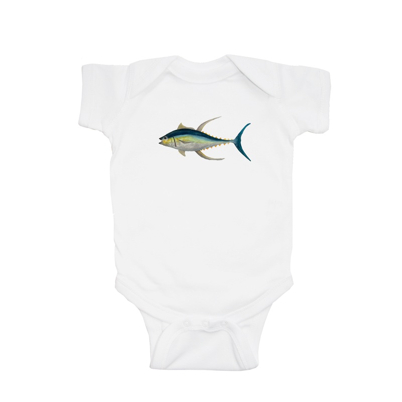 yellowfin tuna baby snap up short sleeve