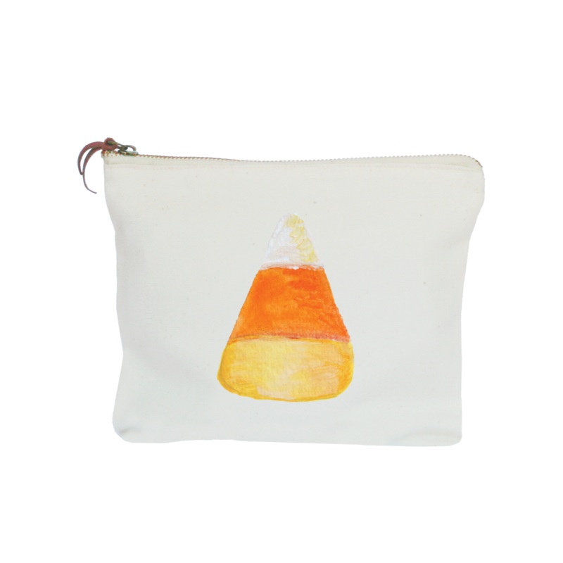 candy corn zipper pouch