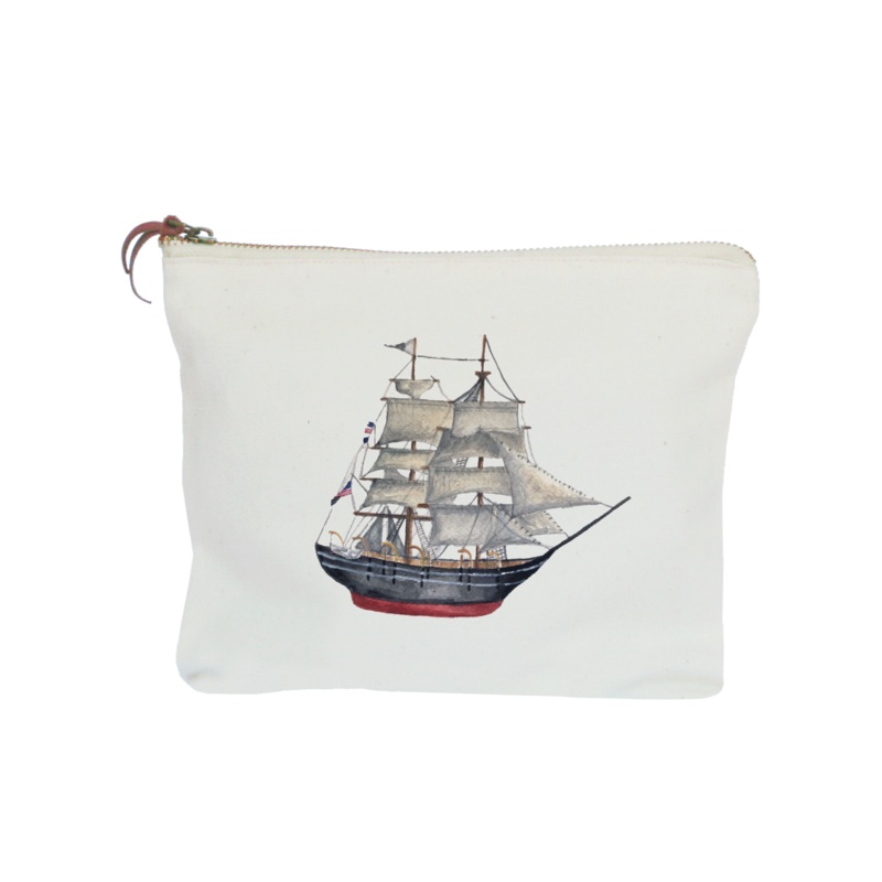 charles morgan whaling ship zipper pouch