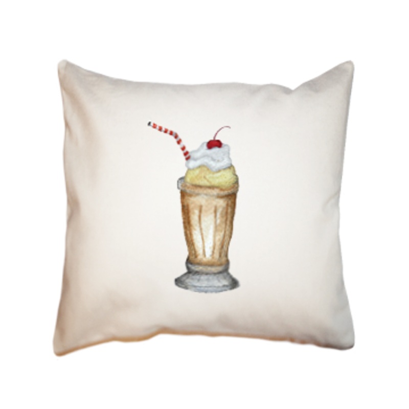 ice cream soda square pillow
