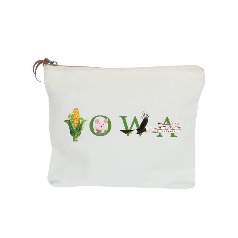 Iowa zipper pouch