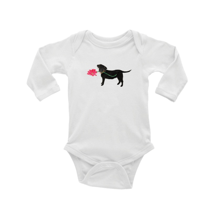 lab with daisy baby snap up long sleeve