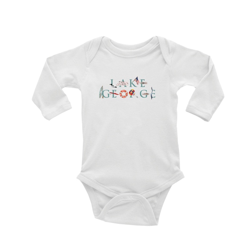 Lake George baby snap up long sleeve