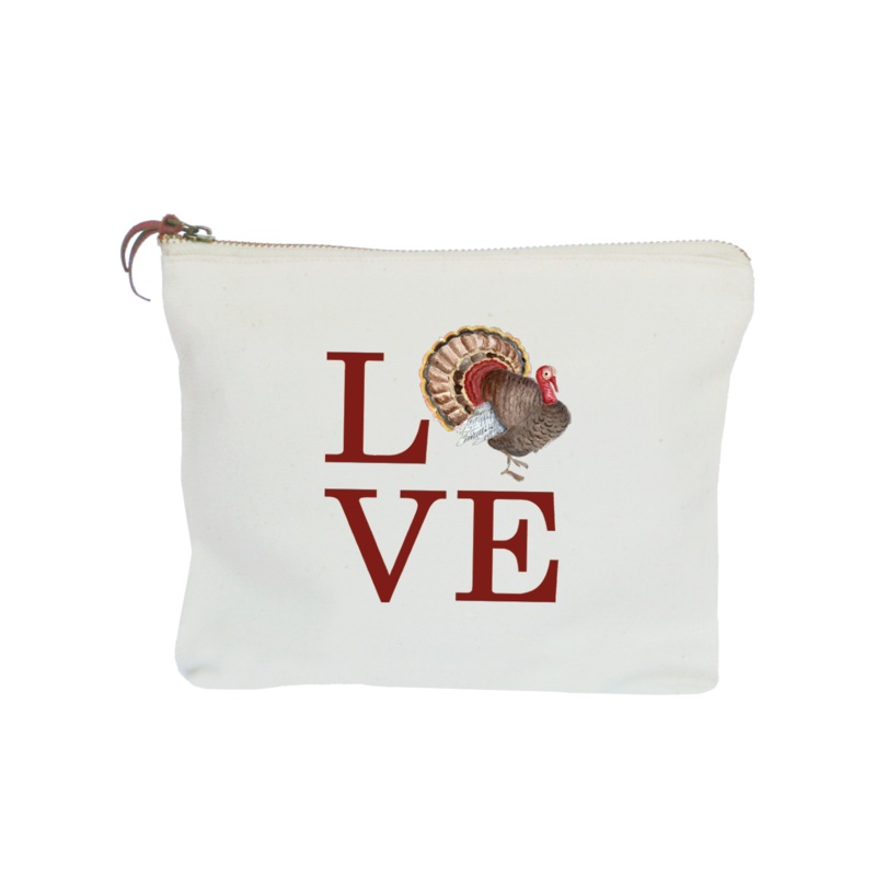 love turkey zipper pouch