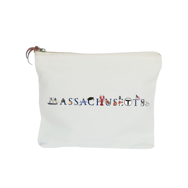 Massachusetts zipper pouch