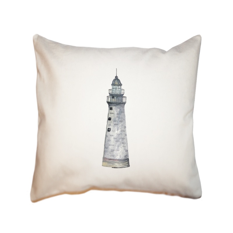 minots lighthouse cohasset square pillow