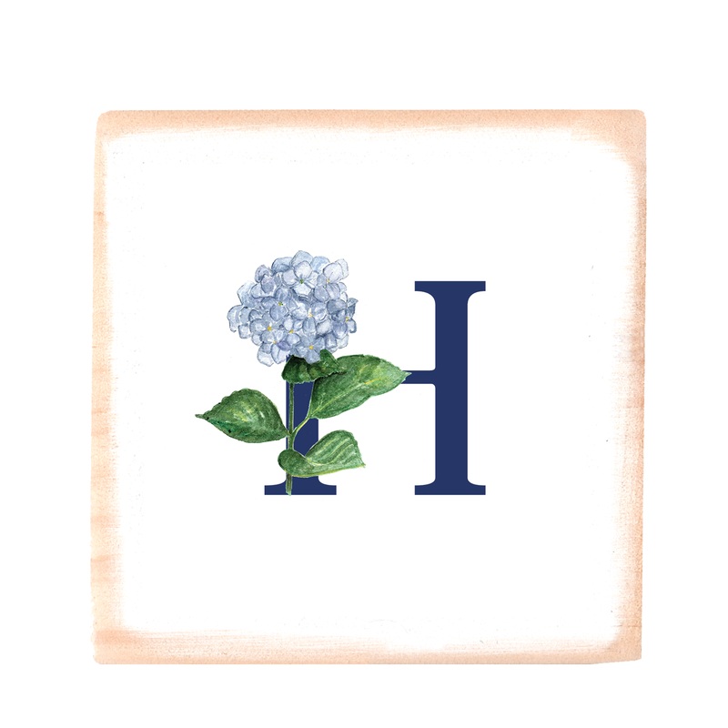 nautical alphabet – H wood block