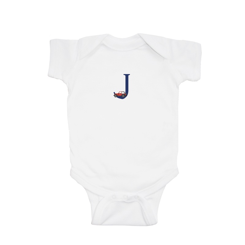 nautical alphabet – J baby snap up short sleeve