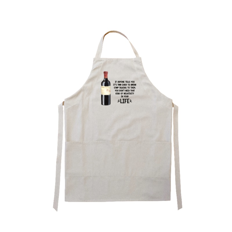 negativity wine bottle apron