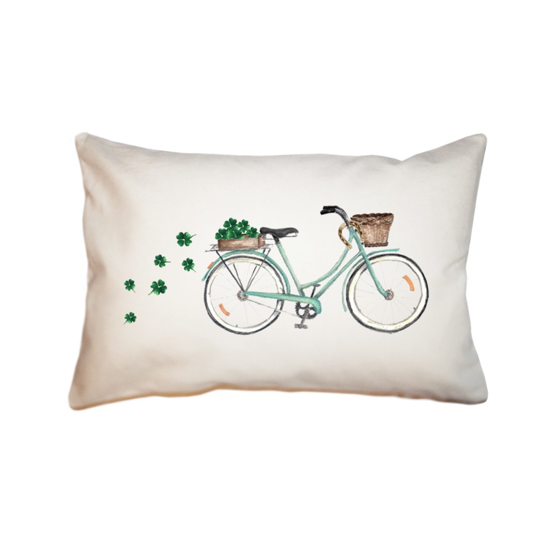 seafoam bike shamrocks large rectangle pillow