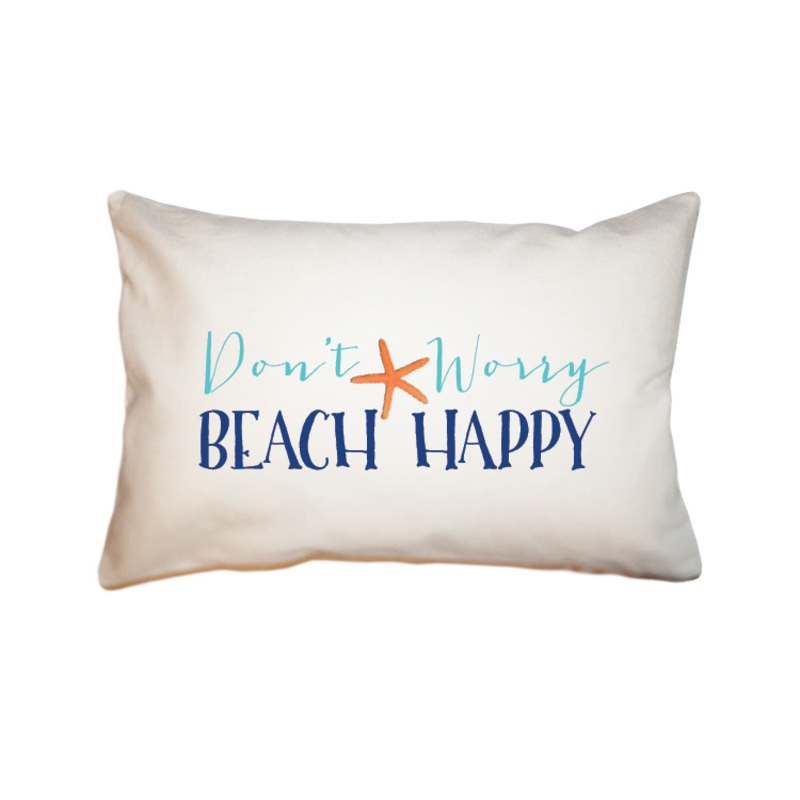 don’t worry beach large rectangle pillow