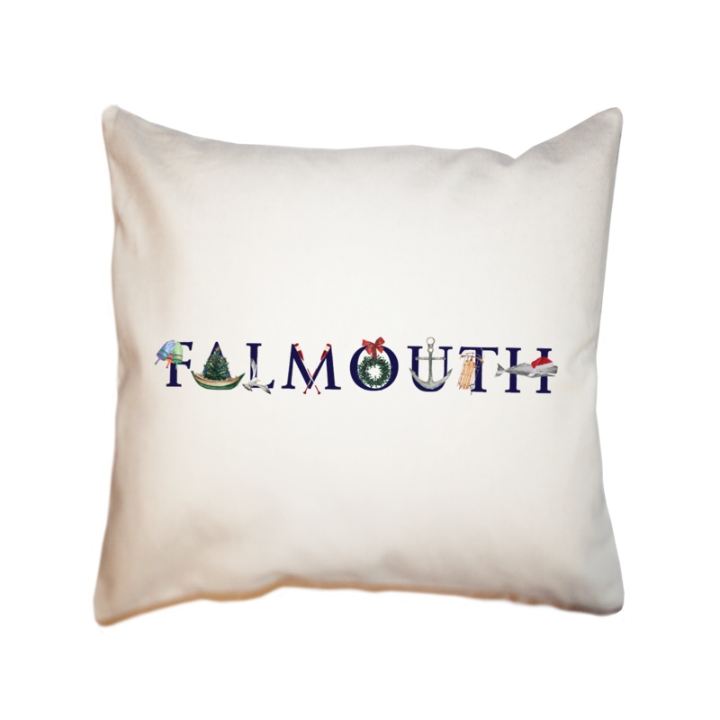 falmouth holiday square pillow
