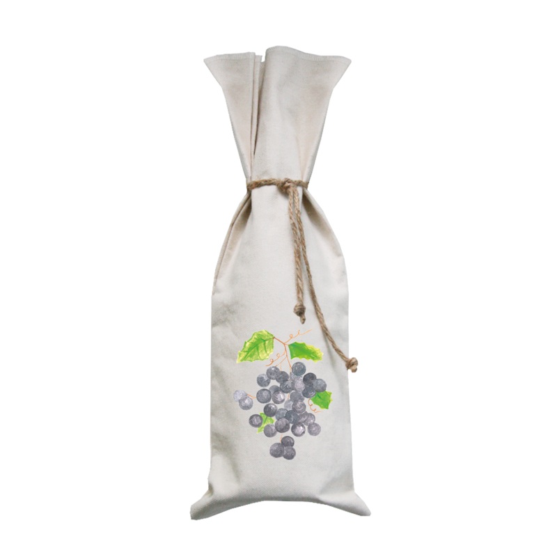 grapes on vine wine bag