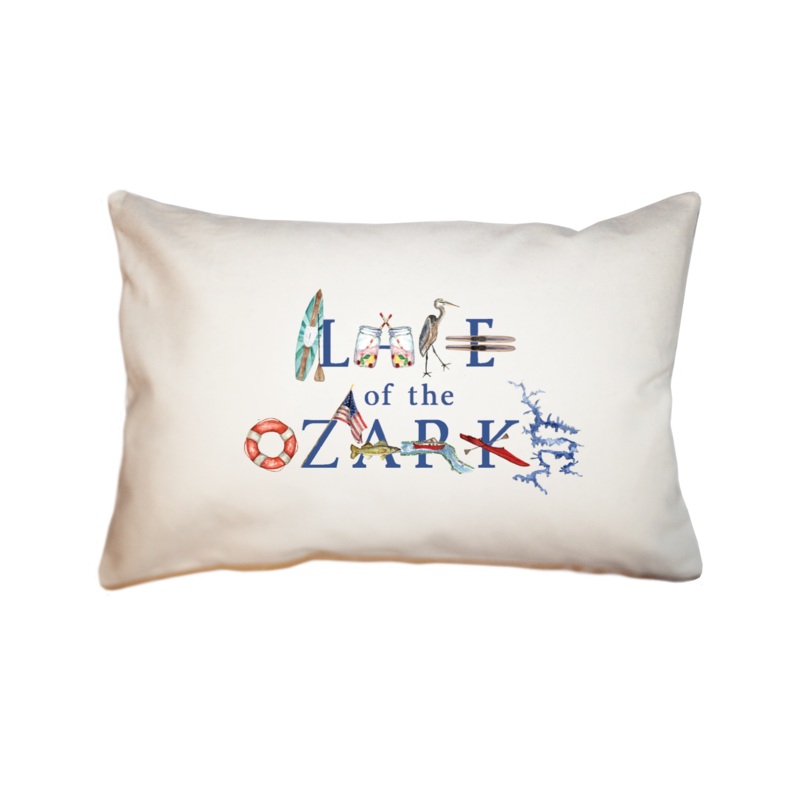 Lake of the Ozark large rectangle pillow