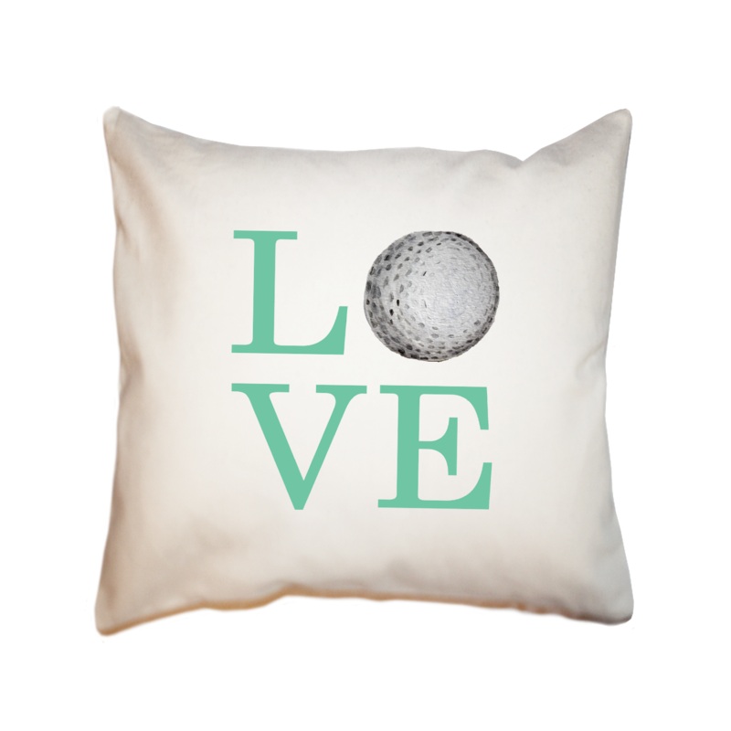 love golf square pillow