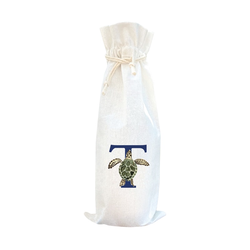 nautical alphabet – T wine bag