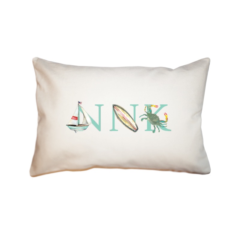 NNK aqua large rectangle pillow