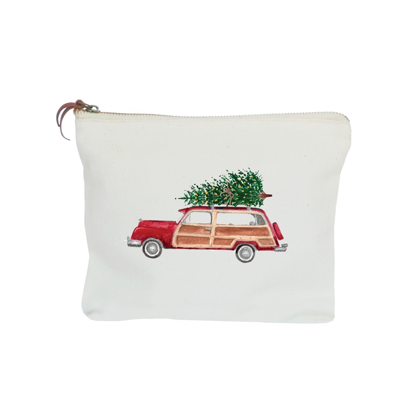 red woody with tree zipper pouch