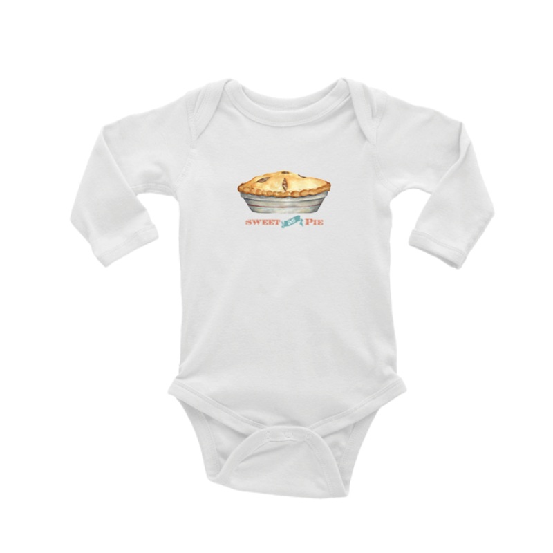 sweet as pie baby snap up long sleeve