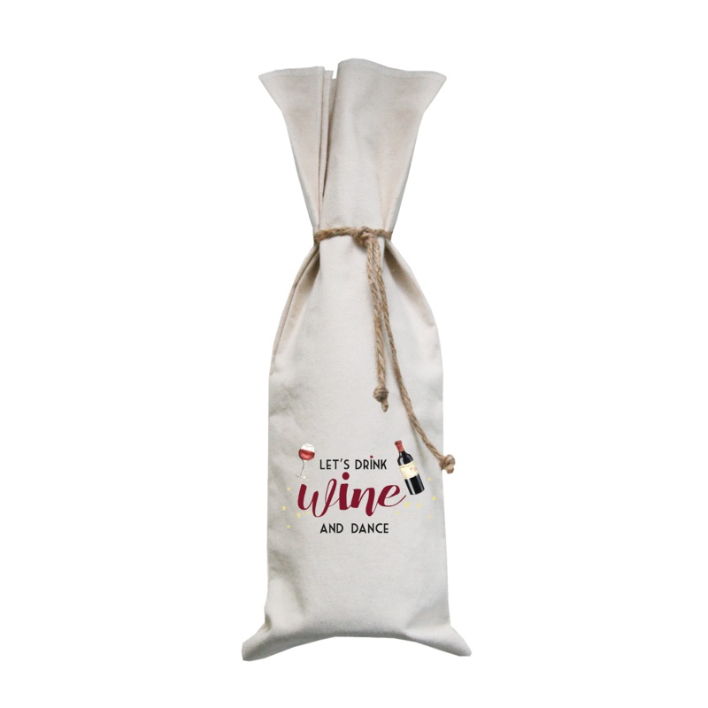 drink wine and dance wine bag