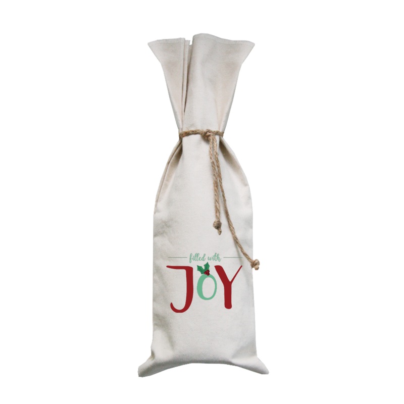 filled with joy wine bag