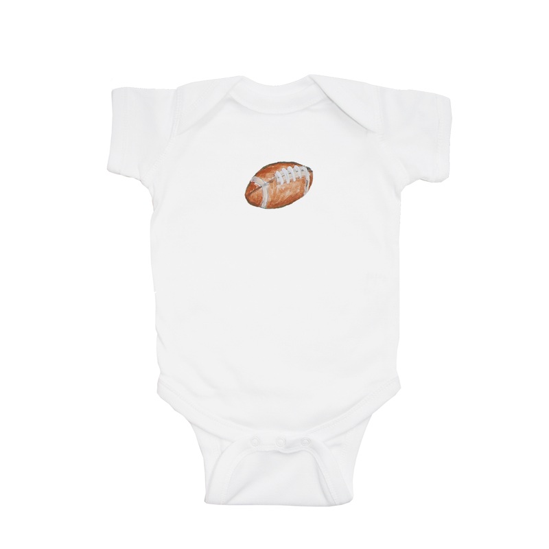 football baby snap up short sleeve