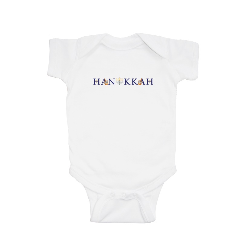 hanukkah baby snap up short sleeve