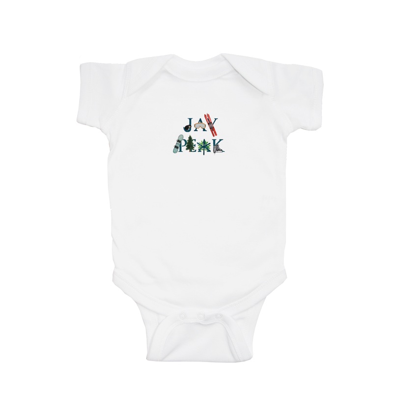 jay peak baby snap up short sleeve