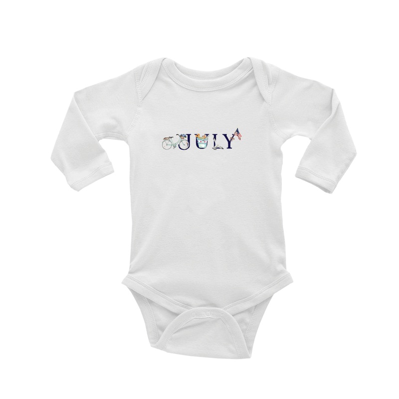 july illu-stated baby snap up long sleeve