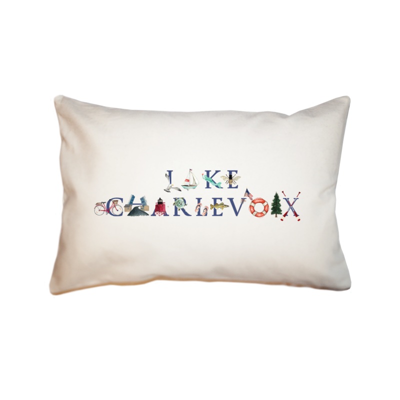 lake charlevoix large rectangle pillow